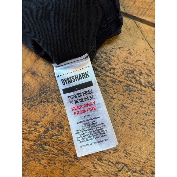 NWOT Womens‎ Black Gymshark Everyday Seamless Leggings Stretch Lightweight Large - Picture 7 of 7